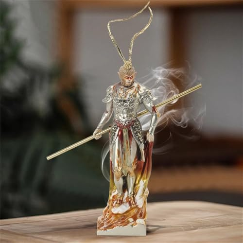 Getrelax Sun Wukong Statue Der Affenkönig Polystone Figur 22 cm Mythologische Kriegerskulptur Chinesische Mythologie Dekor Feng Shui Heimdekoration