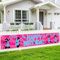 JOYMEMO Cheerleading Happy Birthday Schild Yard Banner - Pink Blue Cheerleader Geburtstag Party Dekorationen Mädchen Gymnastik Tanz Thema Cheer Party Supplies