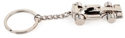 CABLEPELADO Formel-1-Schlüsselanhänger aus Metall – Schlüsselanhänger F1 Miniaturauto, Rennauto, Geschenk für Motorsport-Fans, robuster Metall-Schlüsselanhänger, kompaktes Zubehör, grau