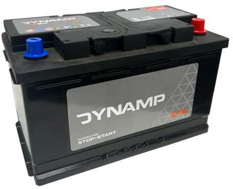 Dynamp DB80 EFB Car Battery, 80Ah, 730CCA, 12V, Start-Stop Technology, Type 115, 317 x 175 x 190mm