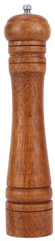 lasuroa Salz- und Pfeffermühle aus Holz, 27cm Manuell Nachfüllbar mit Verstellbarem Keramikrotor von Grob bis Fein für die Küche Geeignet