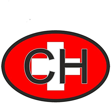 13cmx9.1cm Auto Styling Oval Auto Aufkleber Flagge Ländercode Aufkleber CH Schweiz