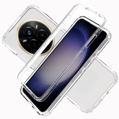 LXHGrowH Funda para Realme 14 Pro+ 5G / Realme 14 Pro Plus 5G, Carcasa Anti-Shock [360°] Full Body Protección, Fundas Anti-arañazos Protector de Pantalla Incorporado, Cover Doble [Transparente]