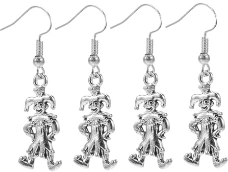 TOYANDONA 4 Paare Clown Ohrringe Damen Leicht Hängend Karneval Accessoires Karneval Kostüm Schmuck Für Theater Cosplay Party