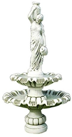 Steinbrunnen Springbrunnen Brunnen Krugfrau Zierbrunnen Wasserspiel Gartenbrunnen Höhe: 236cm