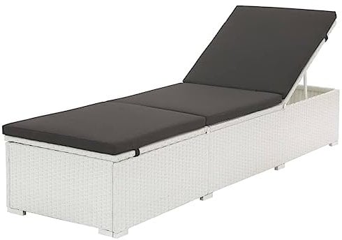 vidaXL Sonnenliege Poly Rattan Gartenliege Liegestuhl Relaxliege Strandliege