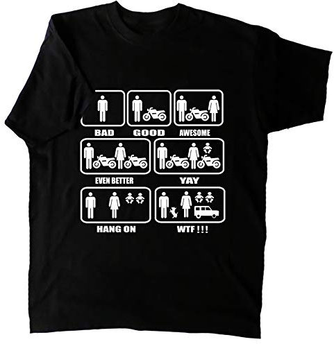 Red i Bad to WTF Tshirt moto drôle Noir - Noir - X-Large