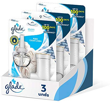 Glade Electric Air Freshener with Essential Oils Diffuser + Replacement Pack the 3 Frescor de Ropa