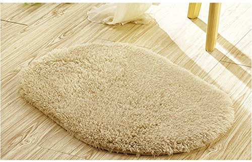 fivekim Absorbent Soft Bedroom Bathroom Floor Non-Slip Door Bath Mat Shower Rug 30X50Cm Small Rug Silver Grey