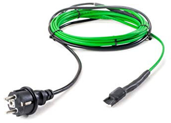 Frostschutzheizkabel Rohrbegleitheizung Eis-Stop-Heizkabel FHK mit Thermostat 10 W/m (8 m)