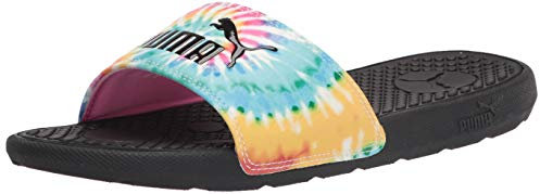 PUMA Sandales coulissantes Cool Cat pour femme, Phlox Rose Electro Aqua PUMA Noir, 5