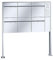 RENZ/Plan / 6er Freistehende Briefkastenanlage Standbriefkasten mit Sprechfeld / V4A-Edelstahl/Volumen 28 L/mit Fußplatten/Dein-Briefkasten.de