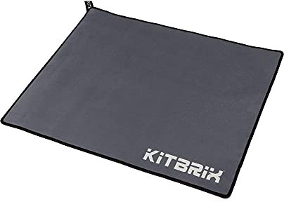KitBrix Matelas à Langer pour Le Sport - Matelas à Langer Pliable et Portable pour la Plage et Le Surf - Dessus en Microfibre - Accessoires de Triathlon, de Camping et de Natation en Plein air - Gris
