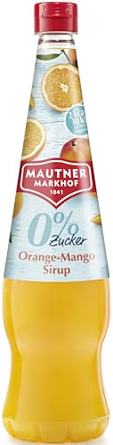 Mautner Markhof Orange-Mango 0% Zucker Sirup - 700ml, 1er Pack (1x700ml)