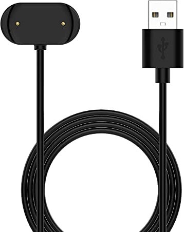 Caricatore Compatibile con Amazfit GTR 4, GTR 3 PRO, GTR 3, GTS 4, GTS 3, T-Rex 2 Caricabatterie Cavo di Ricarica USB - Nero 3,3ft 100cm