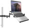 Mount-It! Laptop Pole Mount Tray | Full Motion Laptop Mount Fits Up to 15.6 Laptops | Universal Adjustable Steel Notebook Stand for Add On to Monitor Mounts