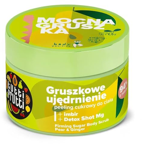 TUTTI FRUTTI Straffung Körperzuckerpeeling Birne und Ingwer + Detox Shot Mg 300g