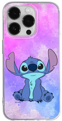 ERT GROUP mobile phone case for Apple Iphone 14 PRO MAX original and officially Licensed Disney pattern Stitch 006 optimally adapted to the shape of the mobile phone, case made of TPU