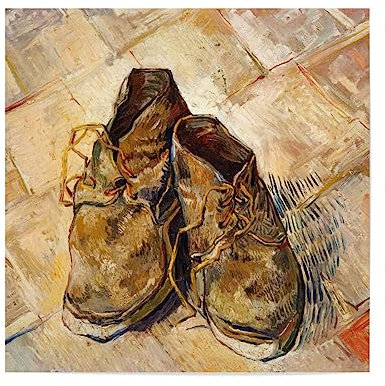 artboxONE Poster 50x50 cm Abstrakt Vincent Old Shoes - Bild Vincent Van Gogh Schuhe