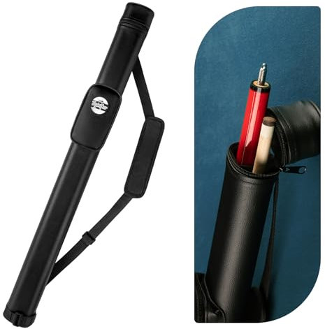 Trymaker Snooker-Queue-Koffer, 1 × 1 harter Billardqueue-Koffer für 1 kompletten 2-teiligen Queue (nicht für 3/4-Queue), aus Kunstleder, Snooker-Zubehör