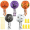 TaimeiMao 5 Stück Halloween Laterne, fledermäuse GeistLaterne, kürbisse papierlampions,Faltbare Halloween Kürbis Papierlaterne, Ideal für Outdoor, Junge Mädchen Sankt Martin Dekoration Laternen