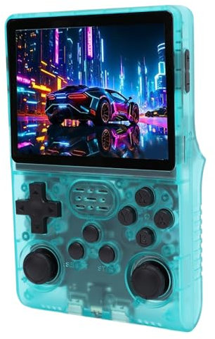 Console di Gioco Portatile retrò, per Giochi per Giocatore Singolo Console per Videogiochi Portatile Schermo IPS da 3,5 Pollici 640x480, 30000 Giochi Integrati 45 Emulatori