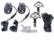 Xigner 2 Stück Motorrad LED Nebelscheinwerfer 12V Scheinwerfer, 4000LM Lauflicht Mit Kabelbaum und 360° Verstellbügel für Motorrad Universal R1200gs F800gs F700gs F650fs