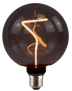ENOVALITE LED Filament XL Leuchtmittel YARN GLOBE Amber - G125 E27 4,9W 100lm 1800K Warmweiß dimmbar - Vintage Design Ambiente Deko Glühbirne Lampe
