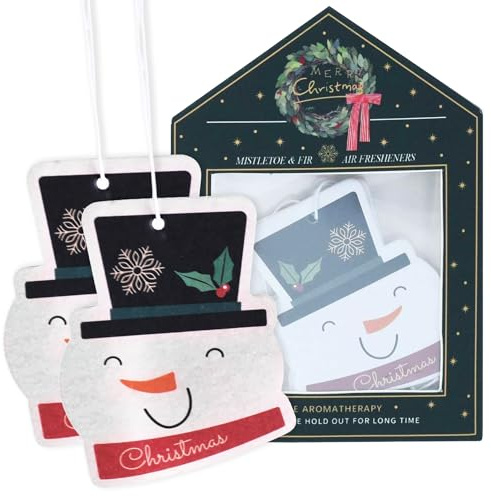 Tool & Tree Duftbaum Auto 2er Set Schneemann Design mit Weihnachtsduft
