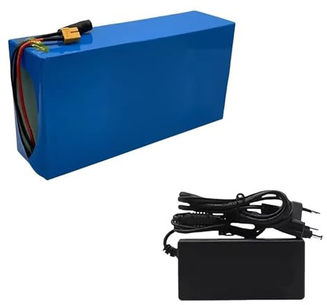 48V 20Ah Lithium Battery 48V Lithium Ion Battery with BMS Protection Board and Charger 48V PVC Lithium Battery for 50-500W Motor Kit 48V 20Ah,XT60+DC