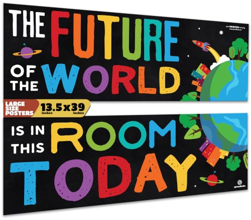 Sproutbrite Classroom Decorations - Banner Posters for Teachers - Bulletin Board and Wall Decor for Pre School, Elementary and Middle School