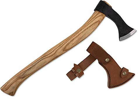 Wikinger Wurfaxt Franziska mit Lederscheide 50cm