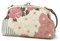 Vintage Kiss Lock Geldbörsen und Handtaschen Crossbody Tasche/Made in Japan Japanische Abend-Clutch-Schnalle Geldbörse Schulter/für Damen, Retro Flower Pinkbeige, Medium