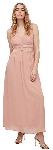 Vila Damen Vimilina Long Dress/Su - Noos Kleid, Misty Rose, 34 EU