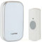LLOYTRON® MIP System 3 Doorbell Kit with Battery Operated Chime Receiver and Bell Push - 32 Melody - Portable with 175m Wireless Range - High Quality True Sound - Easy Set-up B7031WH - White