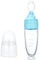 Aolso Cuillère de distribution d'aliments pour bébés en silicone, Mangeoire à fruits pour bébé, Cuillère de distribution de nourriture pour bébé, Biberon Aliments Squeeze Feeder (Bleu)