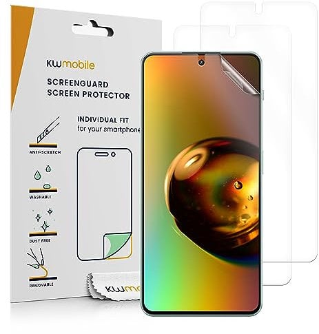 kwmobile Protector Compatible con OnePlus Nord 3 5G Protector de Pantalla - 3X película Transparente Protectora de Pantalla antiarañazos