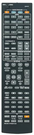 ALLIMITY RAV345 WT92810US Remote Control Replacement fit for Yamaha Audio Receivers RAV345 WT92810US RX-V765 RXV765
