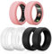 6 Stück Ring Protector kompatibel mit Oura Ring Gen 4/Oura Ring Gen 3/Samsung Galaxy Ring/RingConn2&1, Anti-Sturz Silikon Ringschutz Hülle(Schwarz*2+Transparent*2+Rosa*2, S für 5-10)