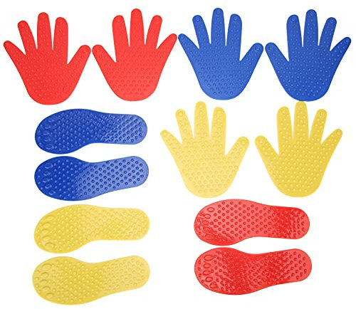 Septpenta Jeux de Sol, Tapis de Jeu pour Les Mains et Les Pieds pour Enfants, Jeux de Marelle Tout en Un pour Améliorer la Motricité Globale et Travailler la Coordination du Corps