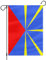 PTEROSAUR Drapeau de jardin de l'île de la Réunion, 30,5 x 45,7 cm en toile de jute double face pour maison, cour, pelouse, décoration intérieure et extérieure