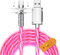USB C Charger Cable 180°Rotating 6.6FT/2M Long USB Type C Cables Fast Charging Light Up Lead USB A to USB-C for Samsung Galaxy S21 Ultra S21 S20+ S10E Note 10 9,A20E A70 A50,LG G8,Red