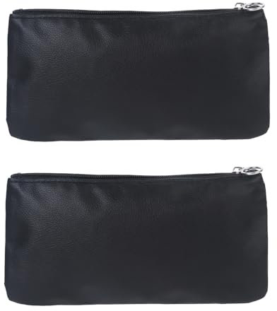 2 Stück Geldtasche Geldtaschen Banktasche Kosmetiktasche Klein Premium Kosmetiktasche Damen PU Schminktasche mit Reißverschluss Mini Tasche Makeup Bag Kleines Mäppchen Cosmetic Bag für Damen Mädchen