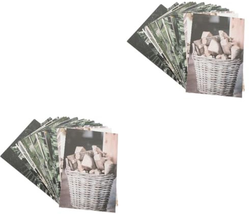 Lurrose 100 Feuilles Tableaux décoratifs Papier Journal rétro Papier Peint végétal Mural matériel Scrapbooking Materiel Scrapbooking Papier décoratif de Scrapbooking Papier de Journal