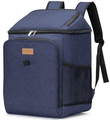 Lifewit Sac a Dos Isotherme 26L(34 Cannettes), Grand Glaciere Souple Isotherme Adulte, Portable Sac à Dos Isotherme Plage, Pique Nique, Randonnee, Camping, Bleu Foncé