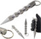 KUBOTAN 140-SR + 175-SR - Extra Grip Oberfläche, Made in Germany, 14cm oder 17,5cm für große Hände, Tactical Pen, Schlüsselanhänger zur Selbstverteidigung, Palmstick, Druckverstärker, Notfallhammer