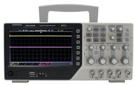 Osciloscopio Digital DSO4204B, 4 Canales, Ancho de Banda de 200Mhz, osciloscopios portátiles U + S + B