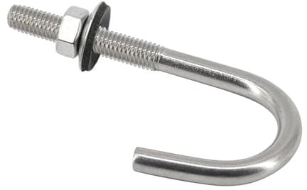 10 Pack M6x20x60mm 304 Stainless Steel Tile Hook Bolt with Waser and Nut for Roof Tile Fixed, Fastening Hook Bolts
