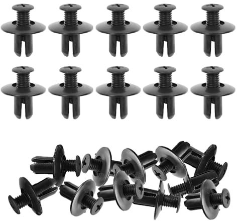 30 Stück Spreiznieten Kunststoff, 8mm Kotflügelnieten, Befestigungsclips Auto Clips, Auto Befestigung Clips, Stoßfänger-Verstärkungsclips, Kunststoffniete Befestigungssatz Clips Für Auto, Verkleidunge