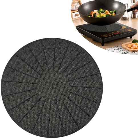 Alfombrilla de inducción de 28 cm, alfombrilla de microondas, alfombrilla de silicona, protección de fibra de vidrio para inducción, almohadillas antideslizantes